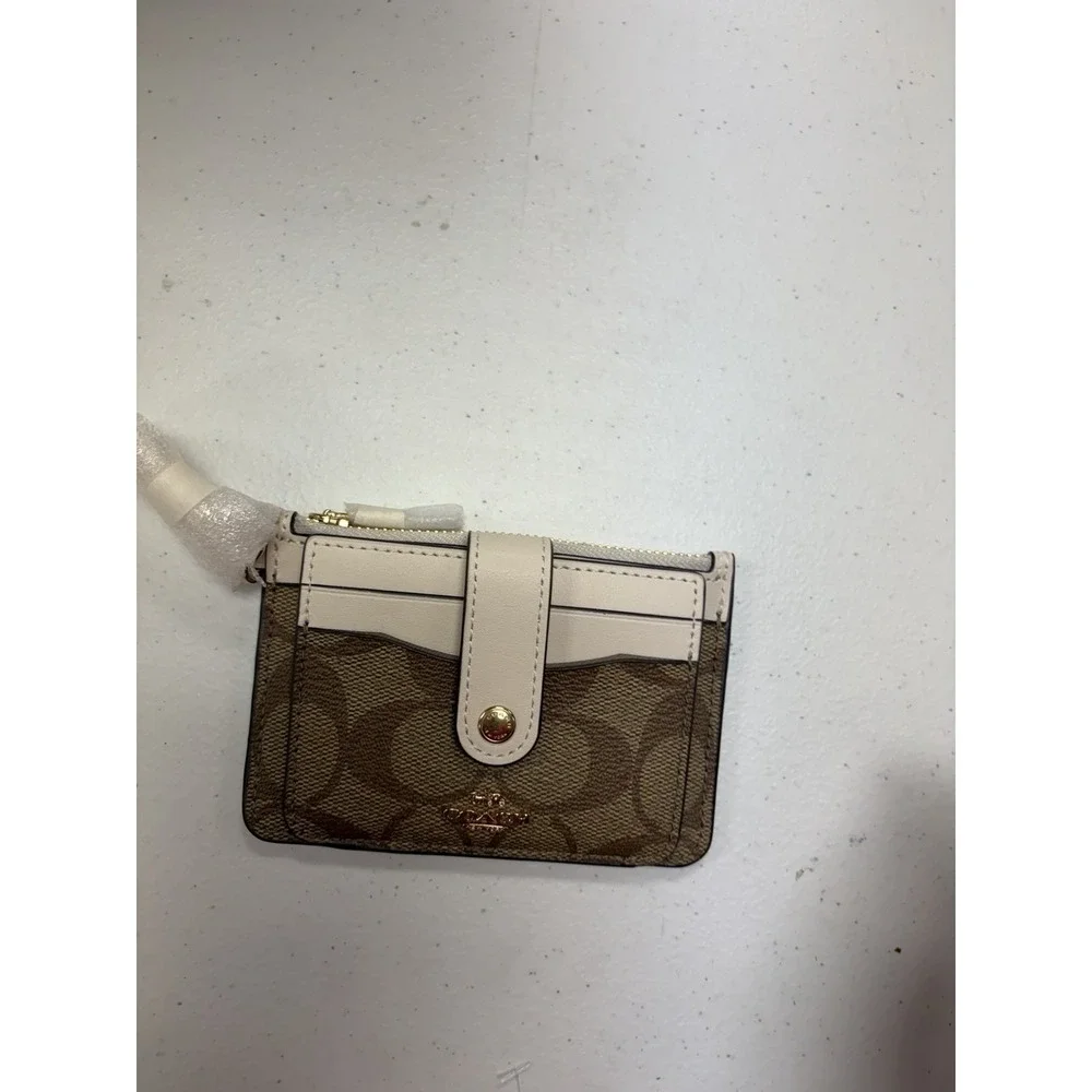 New COACH Signature Wallet & Card Case Set Authentic Key ring  NWOT